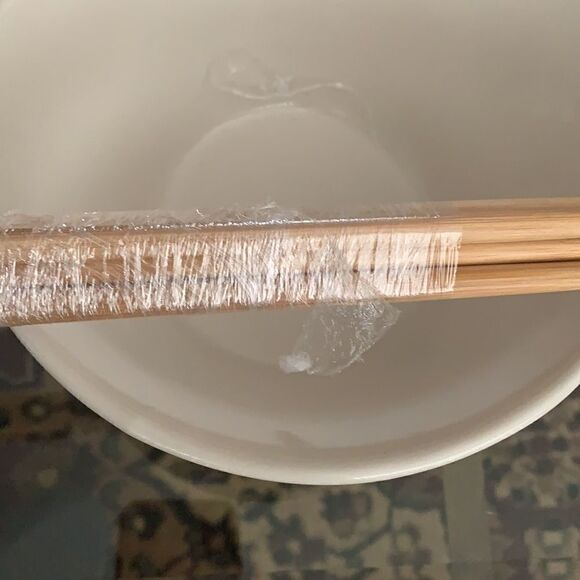 Rae Dunn Slurp Bowls With Chopstick Set Of 3 - Picture 2 of 2